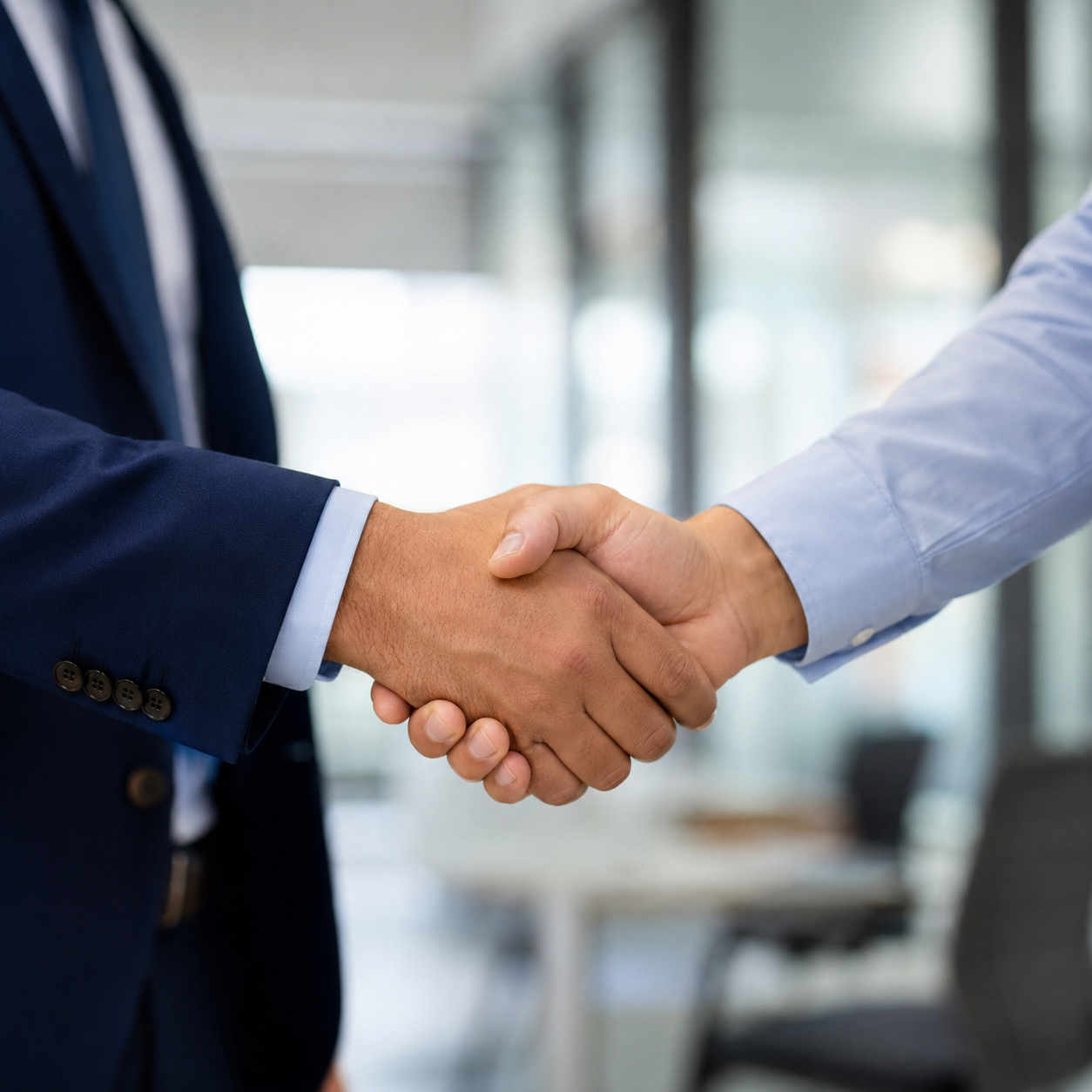 [Apretón de manos profesional de negocios]